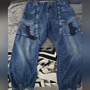 We The Free Washed Cargo Denim Pants
